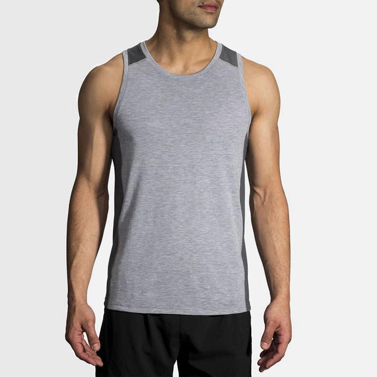 Brooks Distance - Camiseta Sin Mangas Hombre - Gris (HY1756284)